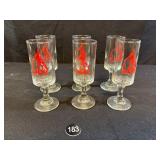 Vintage Steel Mill Stem Glasses