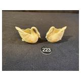 Victoria Czech Swan Salt Cellars