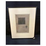 Abstract Art, Prison Door, Caged Door, Signed