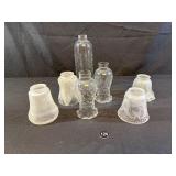 Collection of Vintage Glass Lamp Shades