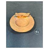 Mid-Century Hammered Copper Ashtray