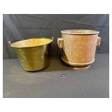 Pair of Vintage Brass Buckets/Planters