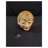 Art Deco Hand Painted Head String Holder