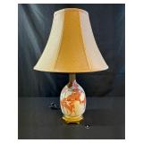 Kutani Style Porcelain Lamp, French Made Lamp