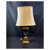 Brass Urn Table Lamp w Diane Hand Sewn Shade