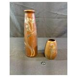 Heintz Arts & Crafts Sterling on Bronze Vases