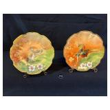 Limoges Hand Painted Pheasant Game Plates