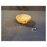 Onyx Bowl w Unique Metal Base