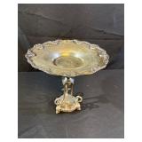 Elegant Standing Silver-Plate Fruit Dish