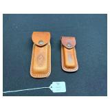 2 Case XX Leather Sheath Cases