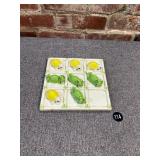 Hand Made Ceramic Turtle & Frog Tic-Tac-Toe,Signed