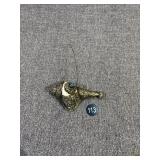 Tibetan Silver-Mounted Conch Shell Horn