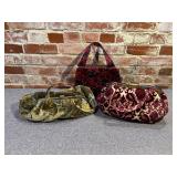 3 Vintage Carpet Tapestry Purses