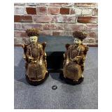 Chinese Resin Carved Emperor & Empress