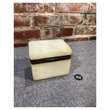 White Alabaster Dresser Box