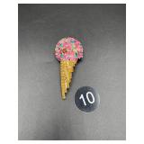 Bauer Rhinestone Ice Cream Cone Brooch