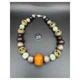 Chunky Beaded Natural Stone Necklace