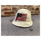 Double Sided American Flag Knit Bucket Hat