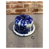Burleigh Ironstone Flow Blue Cheese Dish