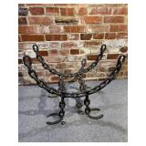 Iron Chain & Horseshoe Table Base