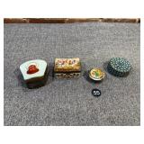 4 Vintage Trinket Boxes