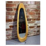 Mid-Century Modern Wood Frame Mirror