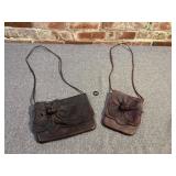 2 Vintage Artisan Leather Crossbody Bag