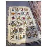 Kashmiri Handmade Wool Alphabet Tapestry