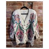 Hand Knit Jennifer Reed Cardigan Sweater w Tags