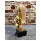 Vintage Virgin Mary Greco Sculpture, By G Ruggeri