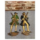 2 Vintage Metal Sexton Wall Hangers