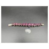 Vintage Silver & 13 Stone Bracelet