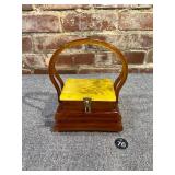 Mid-Century Lucite Purse/Case w Butterscotch Lid
