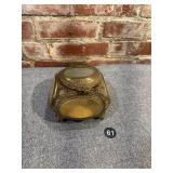 Vtg Fold Filigree Ormolu Jewelry Box