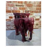 Solid Wood Carved Elephant