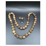 Vintage Carved Amethyst Necklace