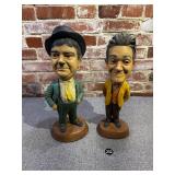 Laurel & Hardy Chalkware Figures