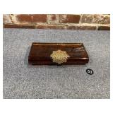 Wilardy Tourtice Mid-Century Shell Lucite Clutch
