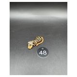 Vintage Kenneth Jay Lane Leopard w Bow