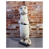 36" Tall Wood Carved Otter Sculptor