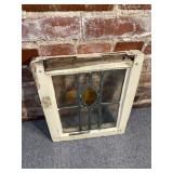 Stained Glass Wood Frame Window
