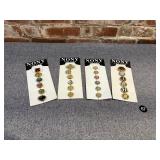 4 1980s NONY New York Button Covers