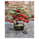 Vintage Chinese Jade Stone Peach Tree