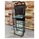 Metal Framed Mirrored Shelf