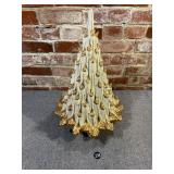 White & Gold Lava Ceramic Christmas Tree