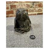 Rishard Fisger Owl Sculpture, Signed