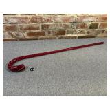 Blown Glass Red & Gold Cane