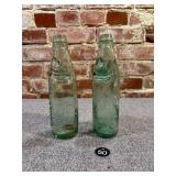 Early 1900s Soda Bottles, Marble in Neck