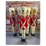 5 Vintage Christmas Toy Soldier Blow Molds