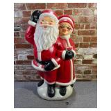 Vtg Christmas Empire Santa & Mrs. Claus Blow Mold